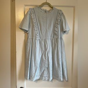 Altar’d State Light Blue Babydoll Dress Medium